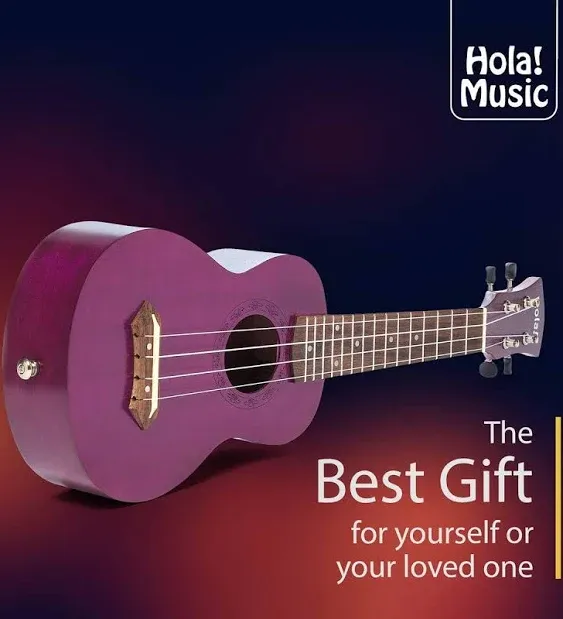 Hola! Music HM-121PP+ Deluxe Mahogany Soprano Ukulele Bundle with Aquila Strings ...