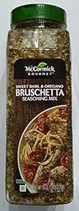 McCormick Gourmet Bruschetta Seasoning Mix, Sweet Basil & Oregano 19 Ounce (Pack of 2)