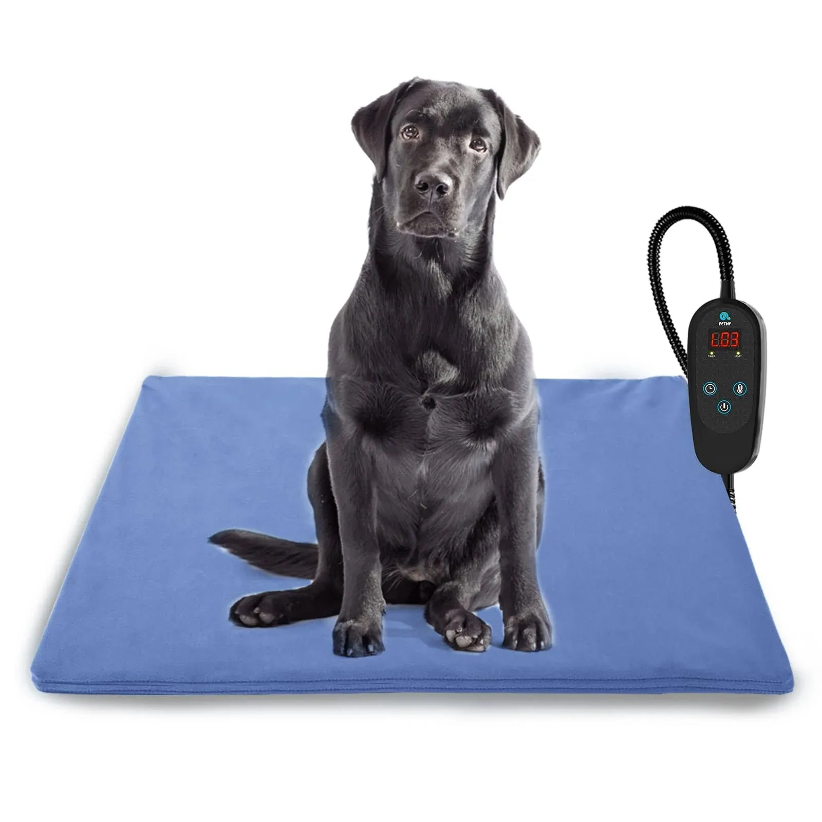 Upgraded Pet Heating Pad for Dogs Cats with Timer,Safety Cat Dog Heating Pad,Waterproof Heated Cat Dog Bed Mat,Adjustable Warming Mat with 6 Levels