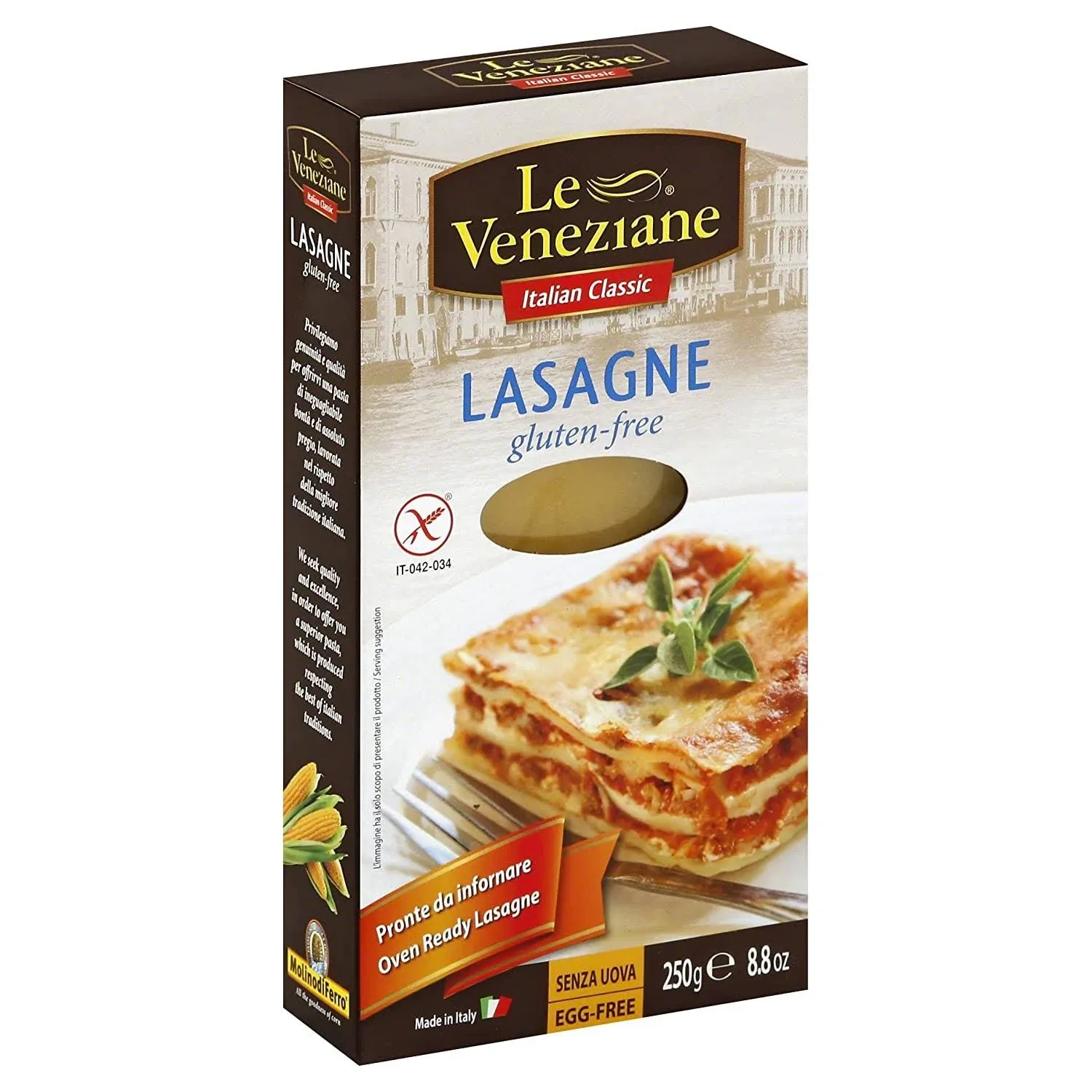 Le Veneziane Gluten Free Lasagne Sheets 250g - PACK OF 4