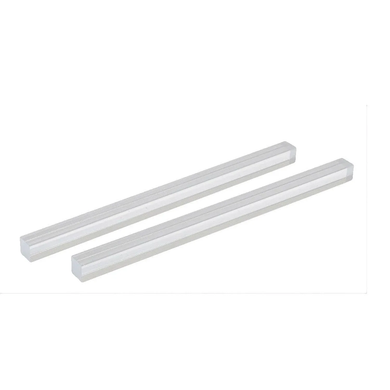 Uxcell Acrylic Rod Square Shape PMMA Bar 0.6" x 0.6" x 10" Clear 2pcs