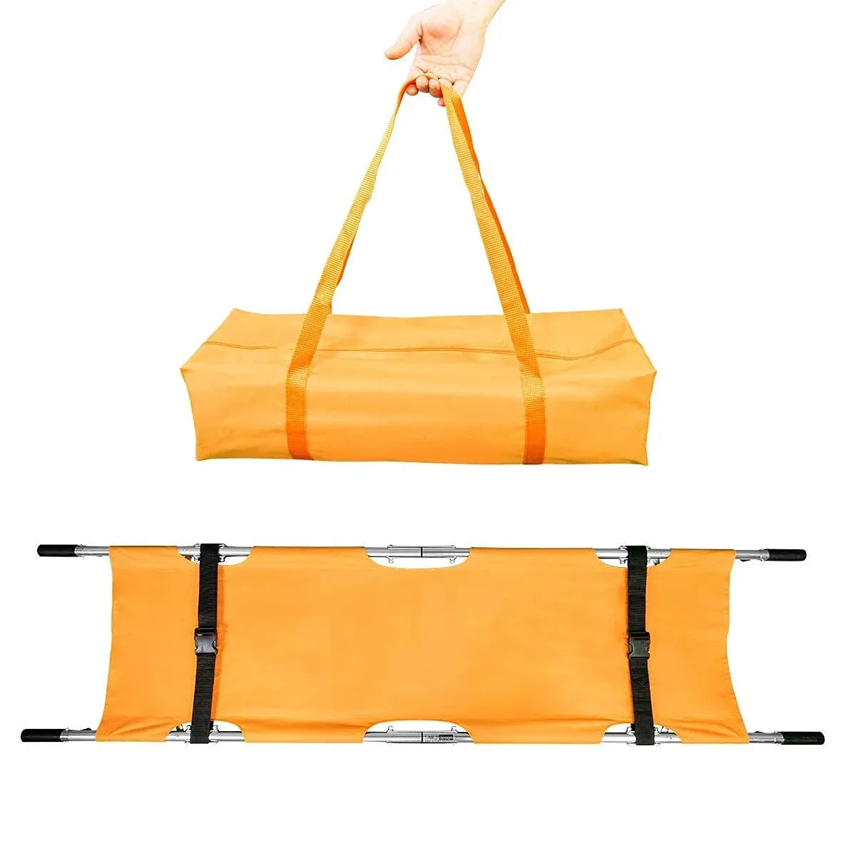 LINE2design Four Fold Stretcher with Handles & Carrying Case Aluminum Stretcher ...