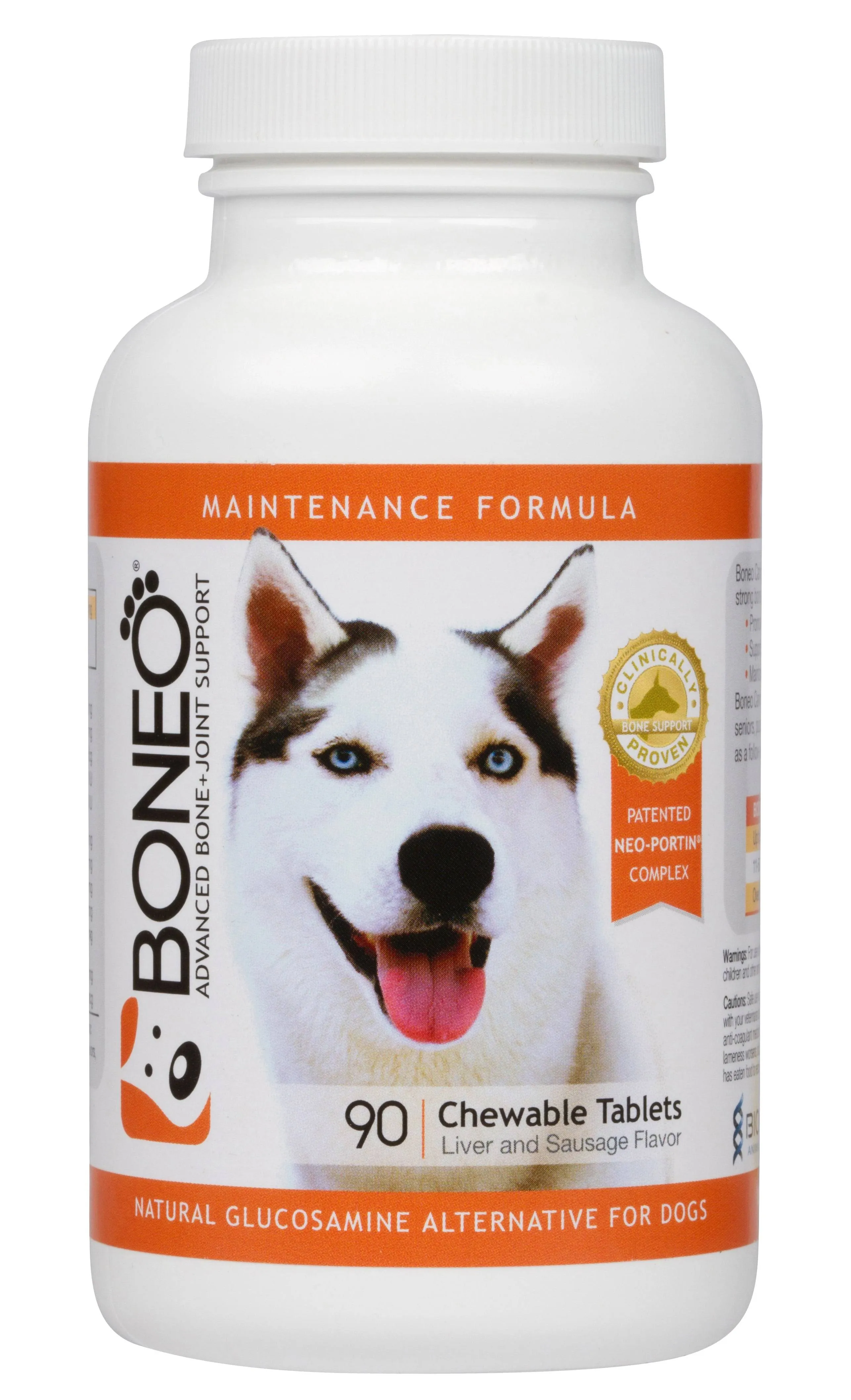 Boneo Canine Maintenance Formula- Patented Bone And Joint Supplement For Dogs- 90 Ct Chewable Tablets, Liver And Sausage Flavor