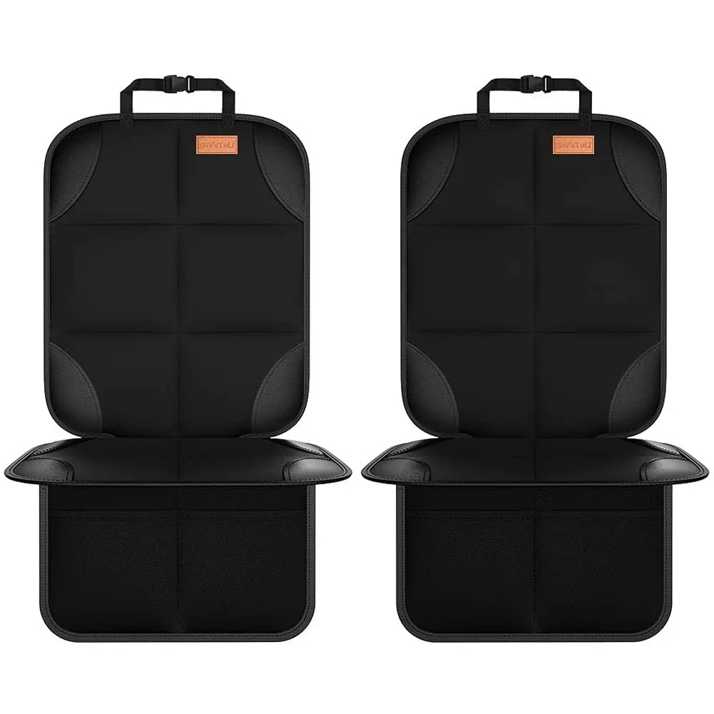 Smart eLf 1680D Material Child Seat Protection Mat, Anti-Slip, Waterproof, Car Seat Protector, Seat Protector (Set of 2), Car Accessories, Storage, Pockets, etc