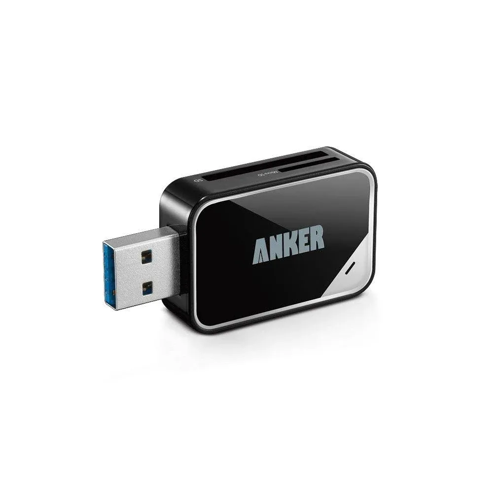 Anker 2-in-1 USB 3.0 SD Card Reader For SDXC SDHC SD MMC RS-MMC Micro SD