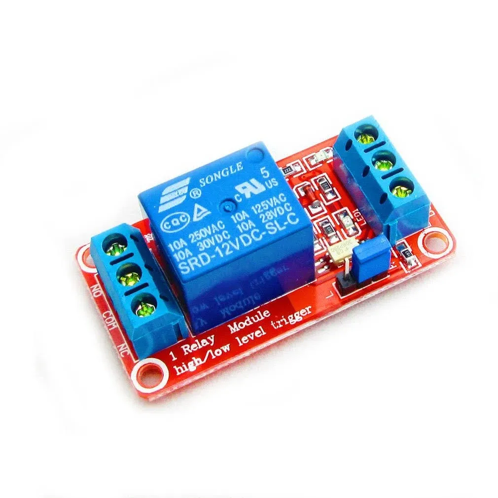 HiLetgo 12V 1 Channel Relay Module with Optocoupler Isolation Support High or Low ...