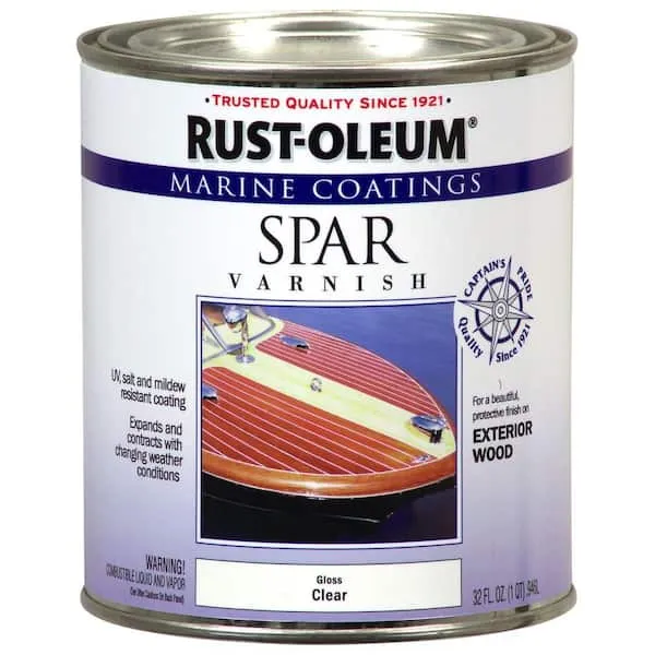 Clear, Rust-Oleum Marine Coatings Spar Varnish Gloss, Quart