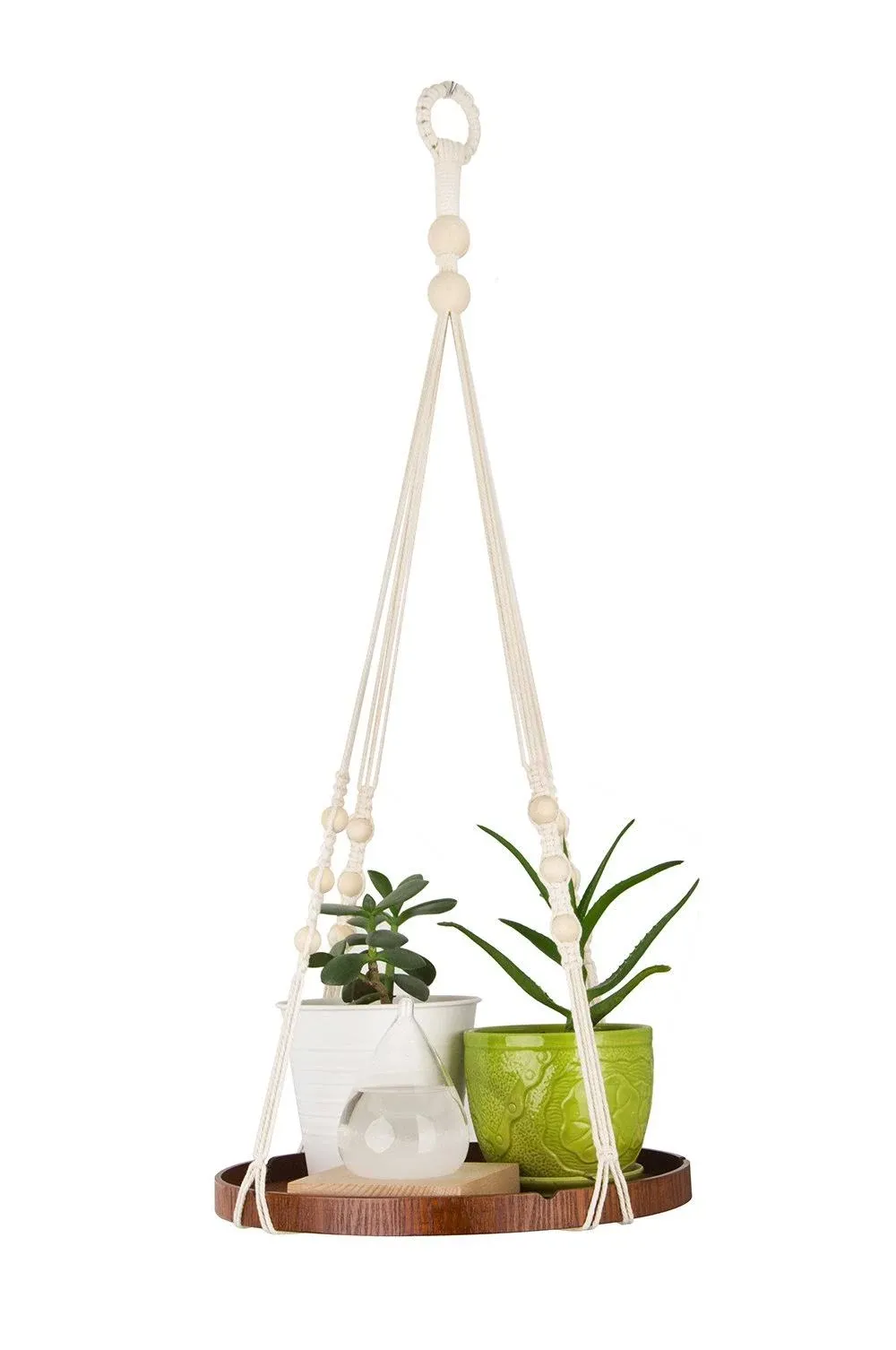 TIMEYARD Macrame Plant Hanger Indoor Hanging Planter Shelf Decorative Flower Pot