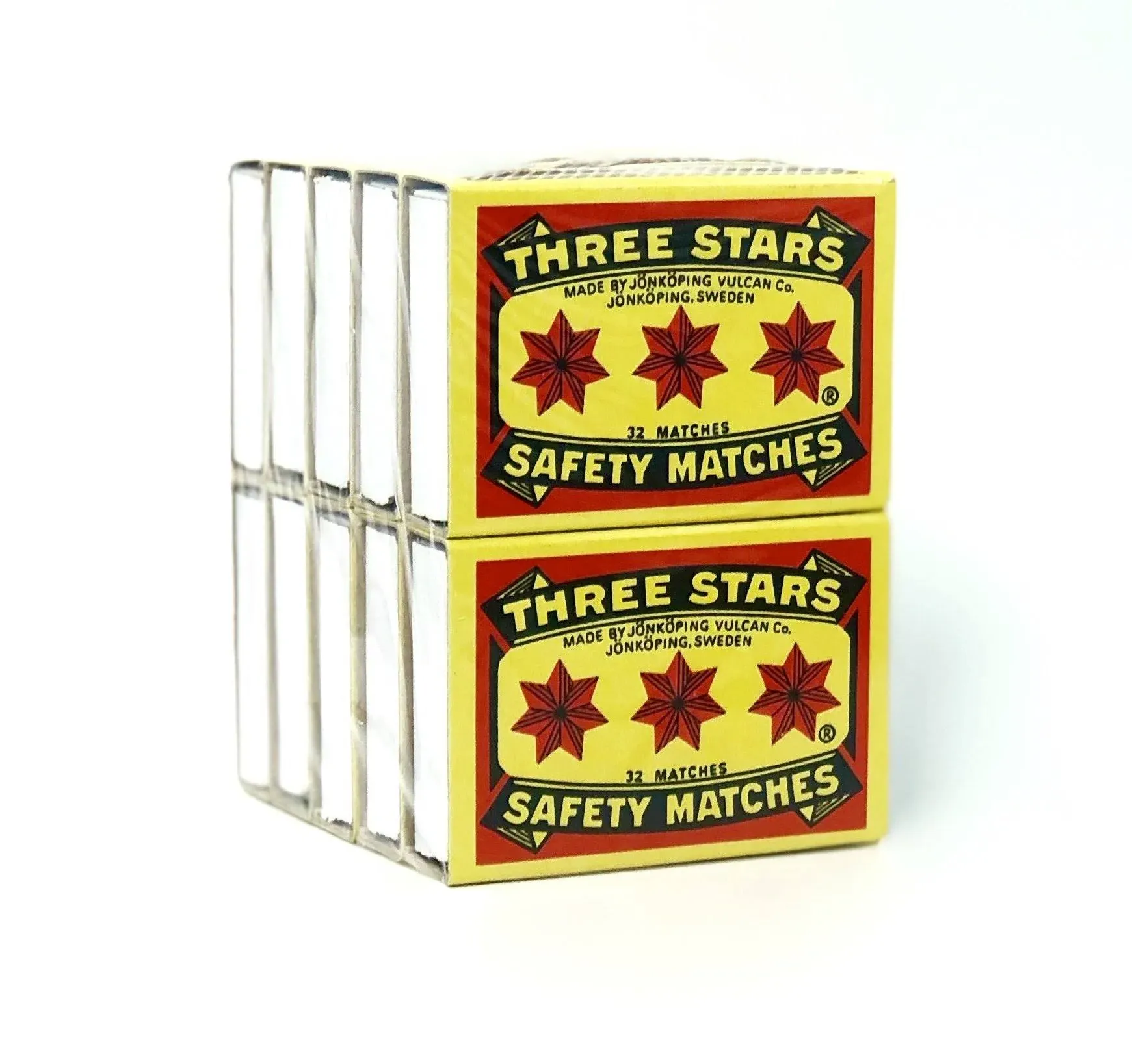 Swedish Match, Three Stars Safety Matches, 10 pack