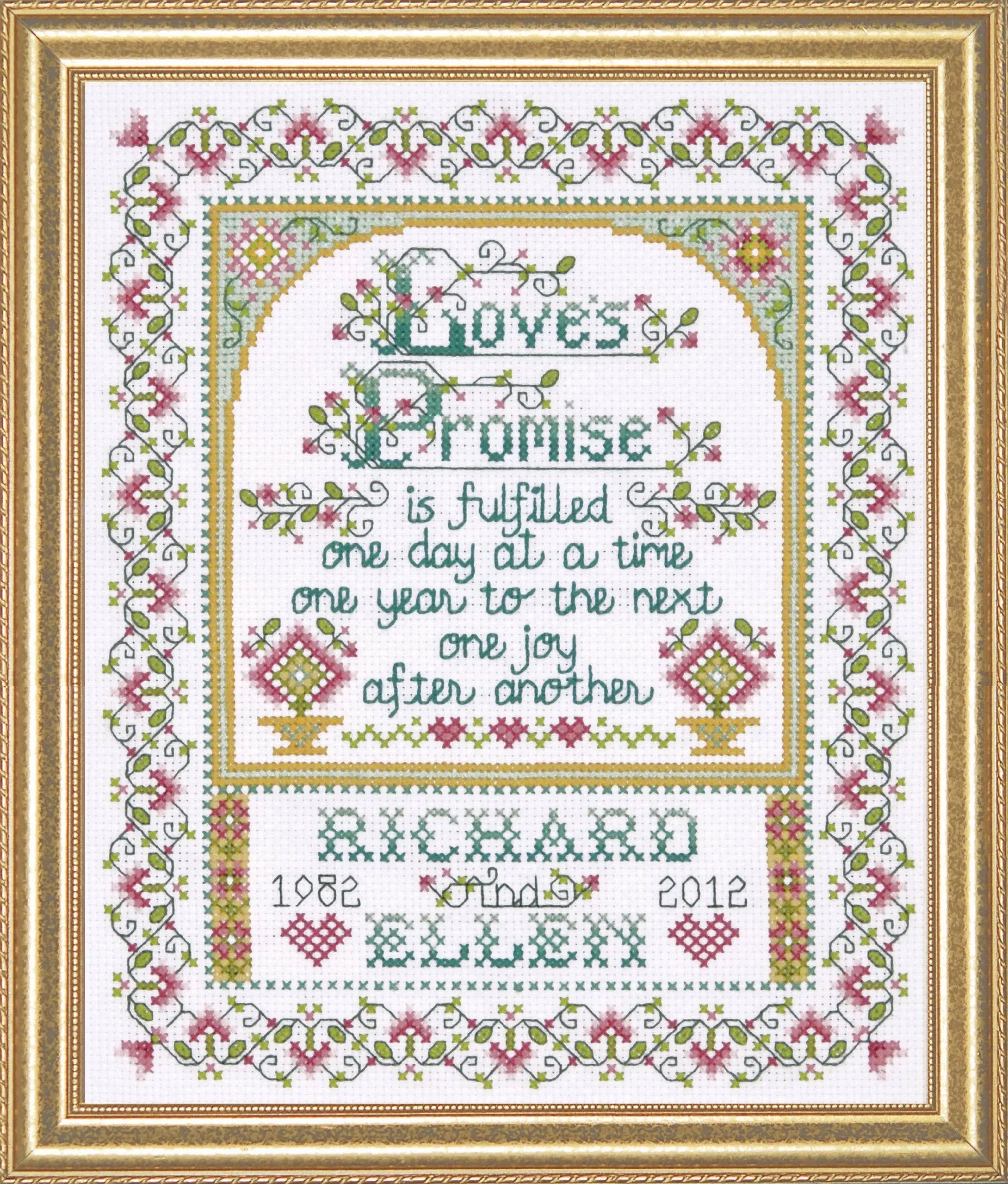 Design Works Loves Promise Counted Cross Stitch Kit 8"x10" 14 Count