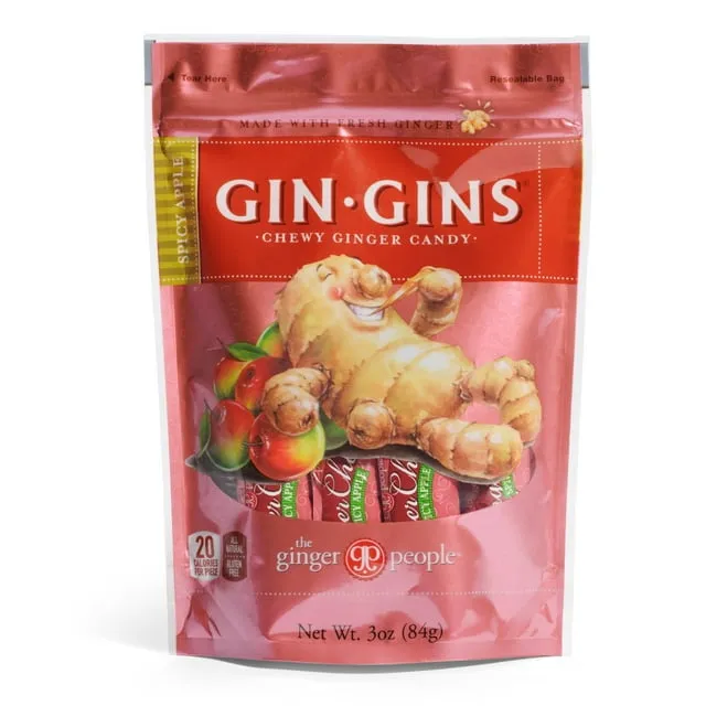 The Ginger People Gin Gins Spicy Apple Chewy Ginger Candy