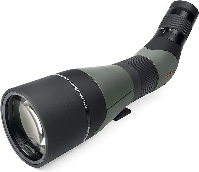 Athlon Optics Argos HD 20-60x85 Spotting Scope - 45 Degree, Green/Black