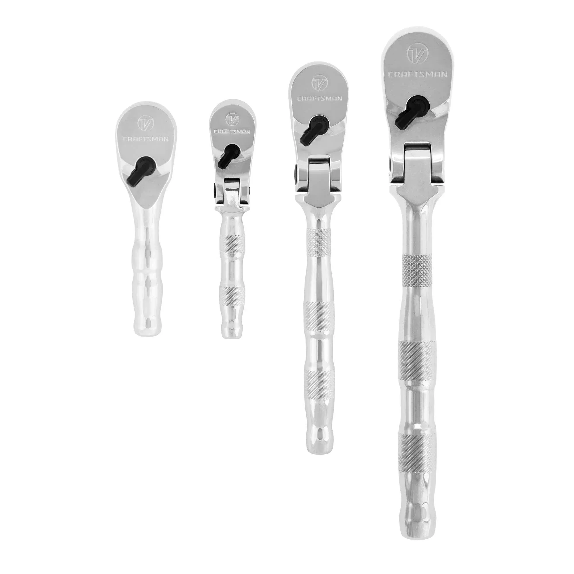 Craftsman V-Series 4-Piece Set Drive Flexible Head Standard Ratchet Set