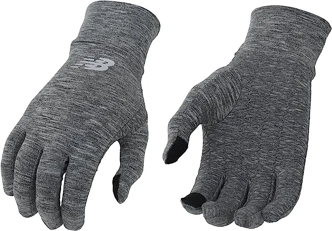 New Balance Lightweight Touchscreen Warm Running Gloves, Anti Slip Men's and Women's Cool Weather Gloves