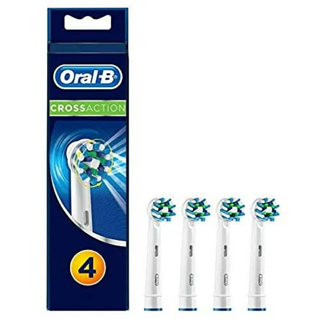 Replacement Toothbrush Heads for Oral-B, Cross Action Electric Toothbrush Replacement Brush Heads Refill, 4Count