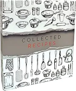 Better Kitchen Products Recipe Binder, Full Page 3 Ring Standard Binder Organizer Set (with 50 Page Protectors & 12 Category Divider Tabs) 11.5" x 12" Sleek Kitchen Design