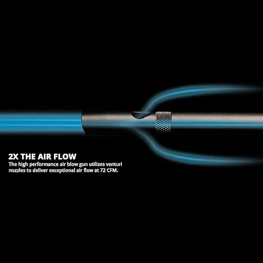 Capri Tools - CP21350 Windstorm EX High Performance Air Blow Gun with Adjustable Air Flow and Extended Nozzle