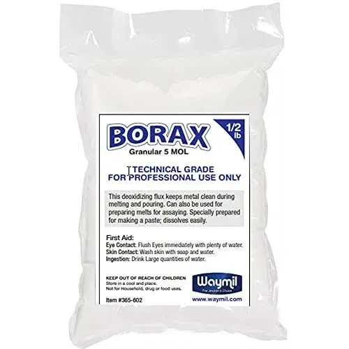 Borax Flux Pound (8 oz) Melting Gold Silver Crucible Glaze Jewelry Casting