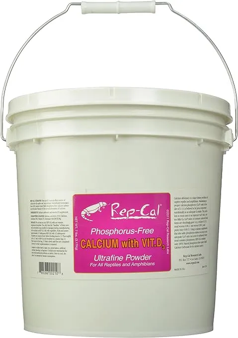 Rep-Cal SRP00210 Phosphorous-Free Calcium Ultrafine Powder Reptile/Amphibian ...