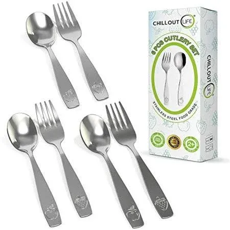 Stainless Steel Kids Silverware Set Child And Toddler Safe Flatware Kids Utensil