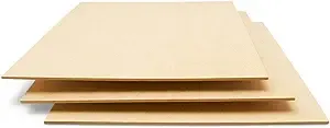 6 mm Baltic Birch Plywood 1/4 x 12 x 12 Inch, Box of 2 B/BB Grade Craft Wood, Stronger Than Basswood Sheets, for Laser, CNC Cutting and Wood Burning, by Woodpeckers