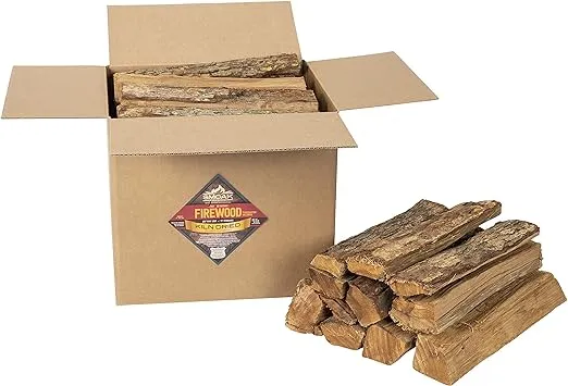 Smoak Firewood - Kiln Dried Premium Oak Firewood (Includes Firestarter) (Large (16inch Logs) 60-70lbs)