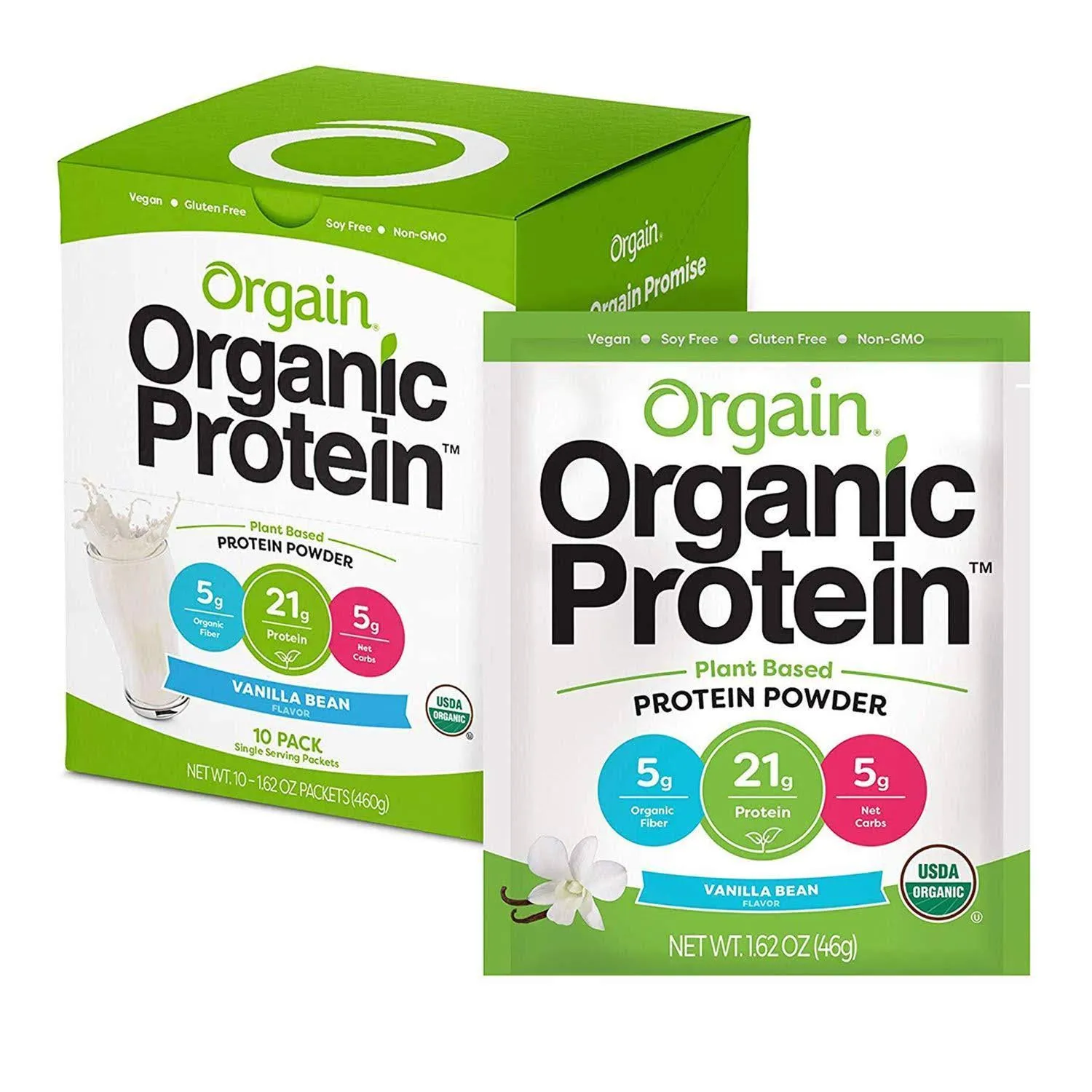 Orgain Organic Vegan Protein Powder 21g Plant Protein