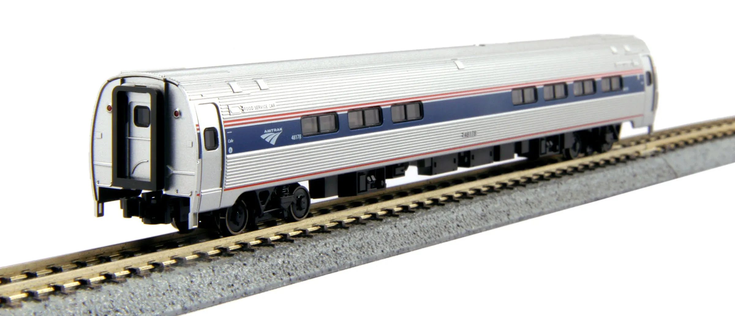 Kato N 1068003 Amfleet I (Phase VI) 2-Car Set B, Amtrak (Coach/Cafe)