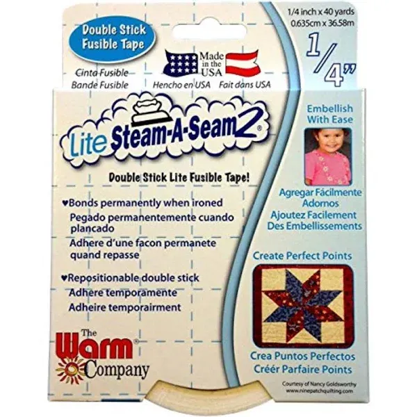 The Warm Company Lite Steam-A-Seam 2 Double Stick Fusible Web