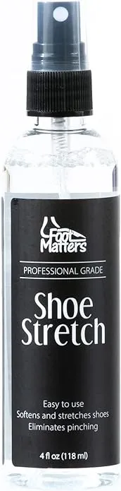 FOOTMATTERS Professional Boot & Shoe Stretch Spray – Softener & Stretcher for Leather, Suede, Nubuck, Canvas – 4 oz