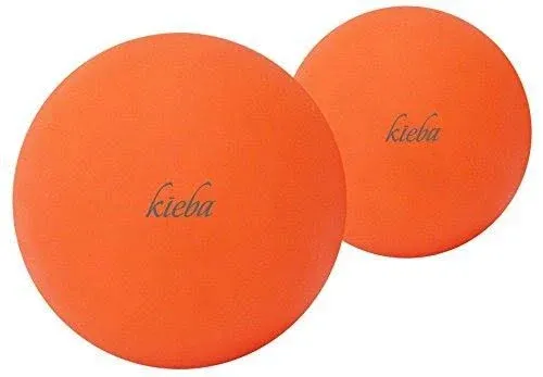 Kieba Massage Lacrosse Balls for Myofascial Release, Trigger Point Two Orange 