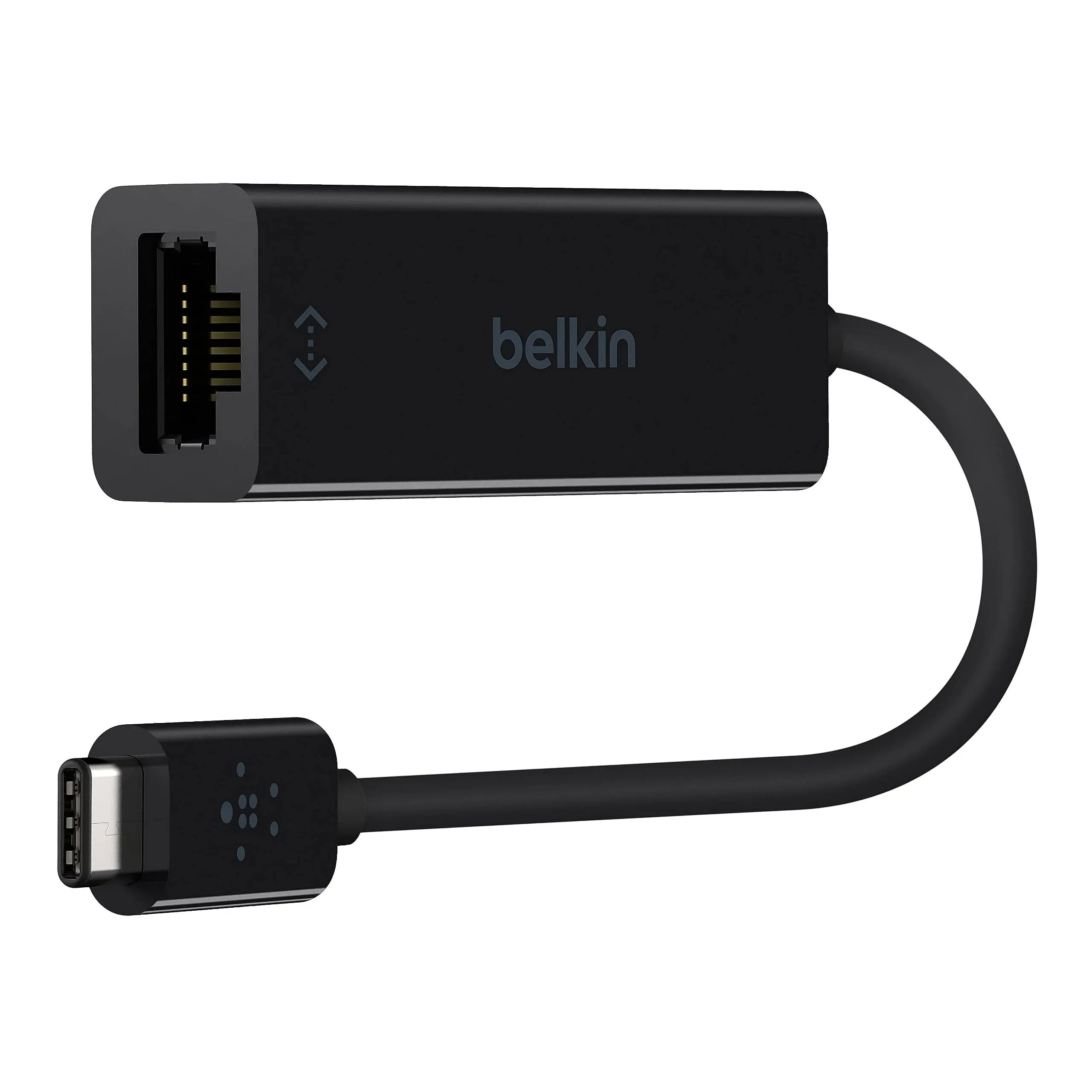 Belkin USB-C-auf-Ethernet-Adapter, Gigabit-Ethernet-Port, kompatibel mit USB-C-Geräten, USB-C-zu-Ethernet-Kabel für MacBook Pro und Dell XPS 13-Zoll-Laptops, Ethernet-USB-C-Hub,