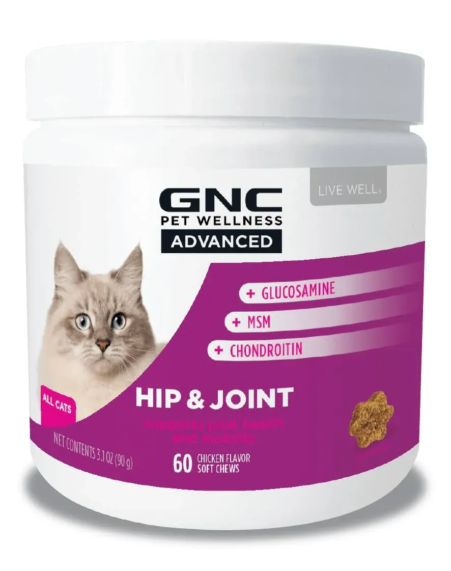 GNC Pets Advanced, Hip & Joint, Cats, 60 ct Soft Chews, Pet Supplements & Vitamins