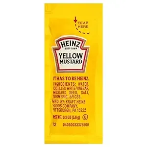 Heinz Single Serve Mild Mustard 0.2 Ounce Packets(500)