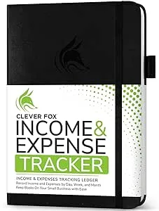 Clever Fox Income & Expense Tracker Accounting & Bookkeeping Ledger Book for ...