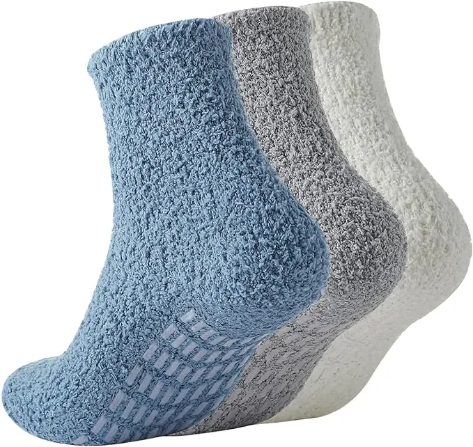 Grip Socks - Non-Slip Socks for Women and Men - Hospital Socks - 3 pairs