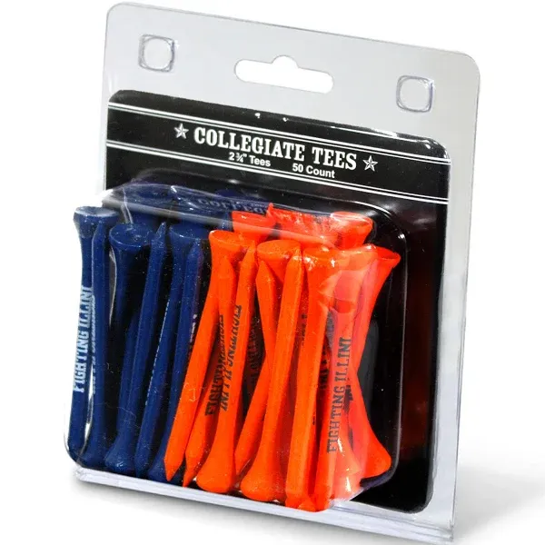 Team Golf Illinois Fighting Illini NCAA 50 Imprinted Tee Pack