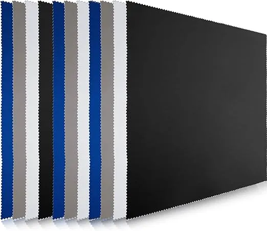 Frienda 12 Pack Large Microfiber Glass Cleaning Cloths 12 x 12 Inch Oversized Eyeglass Sunglasses Cleaning Cloths for Electronics Glasses Screens and Lenses(Black, White, Gray, Royal Blue)