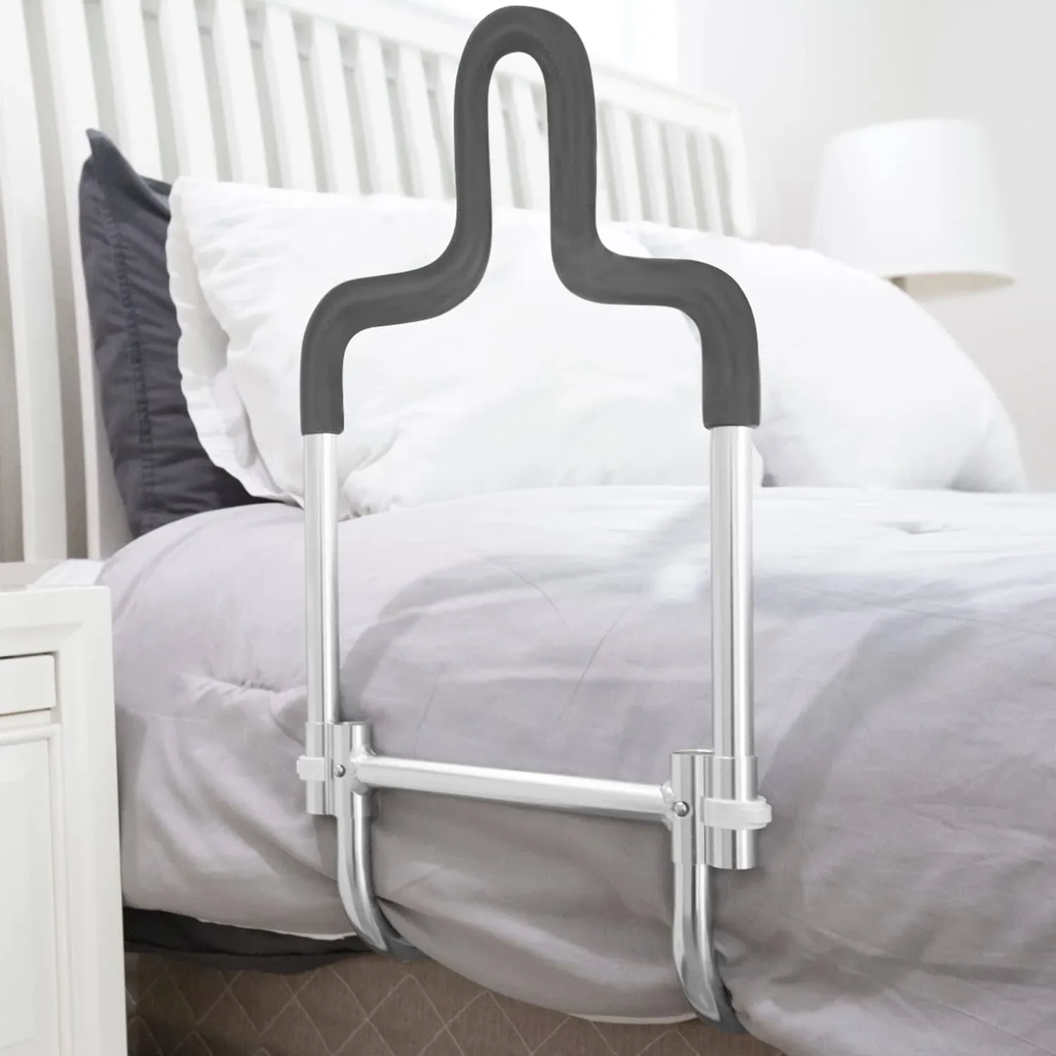 Vive Bed Assist Rail for Elderly Adults Senior Safety Grab Bar Cane Fits All Bed