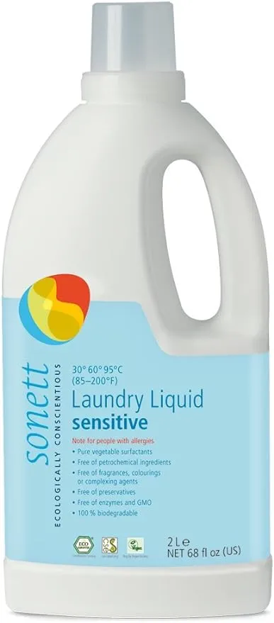 Sonett Organic Laundry Liquid Sensitive (68 fl.oz/2L) ( Pack of 1 ) ( Pack of 2 ) ( Pack of 6 )