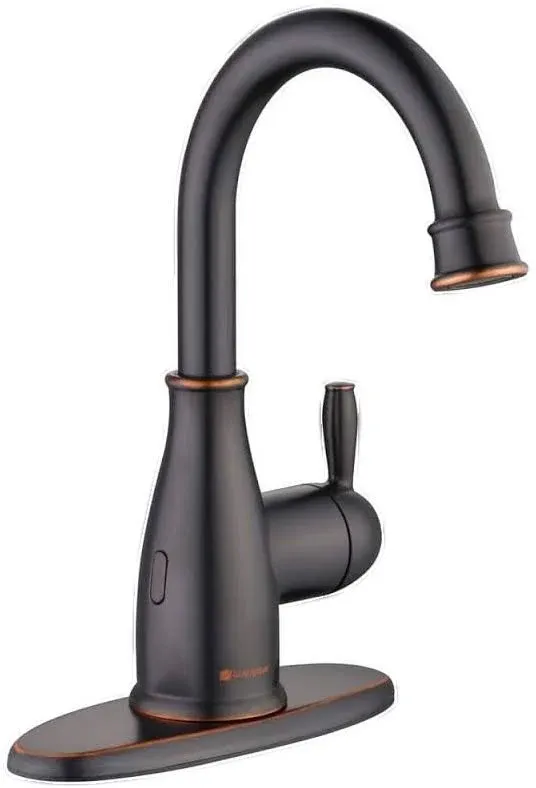 Mandouri Touchless Single Handle High-Arc Bathroom Faucet Mediterranean Bronze