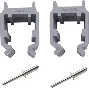 EZ-Xtend Pontoon Bimini Square Frame Clips Boat Accessories 1-7/8"Lx1-1/4"Hx1-3/8"W (Gray, 1-1/8" Clips)