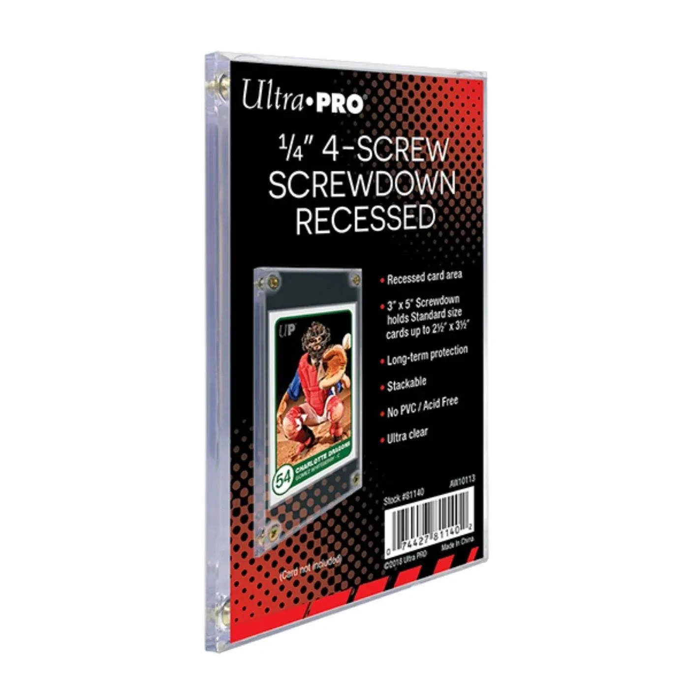 Ultra Pro 4-Screw 3&#034;x5&#034; Screwdown Recessed Standard Trading Card Holder ⚾️???