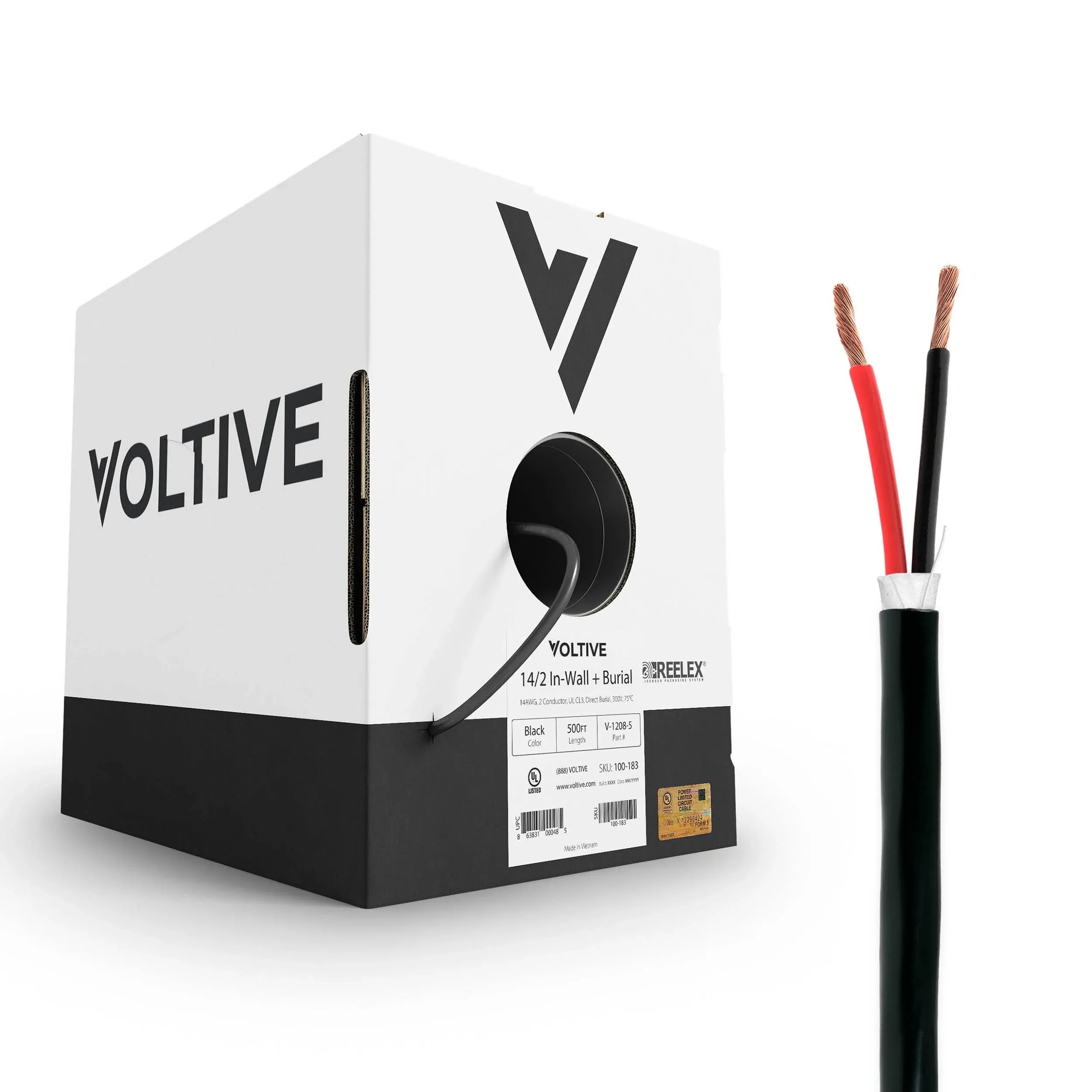 Voltive 14/2 In-Wall & Direct Burial Speaker Wire