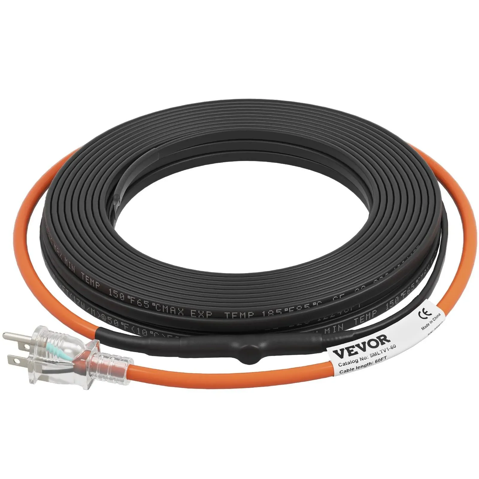 VEVOR 60 ft. 120V Self-Regulating Pipe Heating Cable