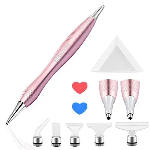 benote Diamond Art Painting Pen Accessories Tools, Metal Square and Rose Gold 