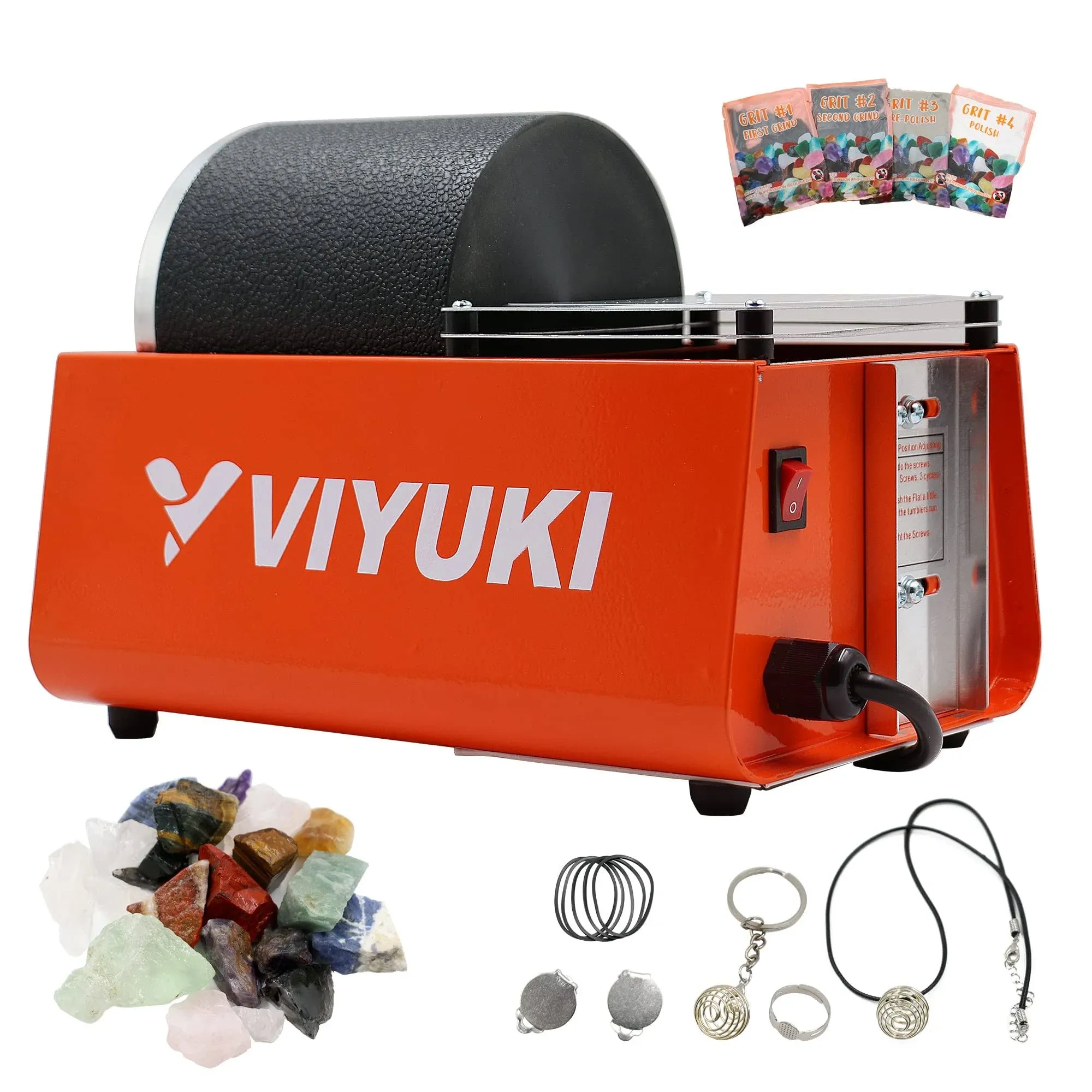 Professional Electric Kids Rock Stone Tumbler Kit 3LB Rock Polisher - ...