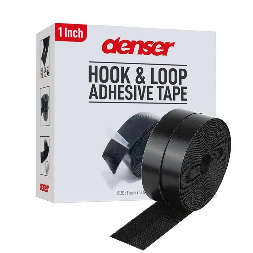 1 Inch Hook and Loop Tape Sticky Back - 5.5 Yards (16.5 Feet) - Strips Adhesive 