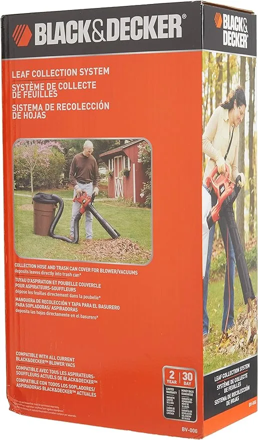 BLACK+DECKER BLACK+ DECKER Leaf Blower Hose Attachment for Corded Leaf Blowers, Attachment Only, 8ft (BV-006)