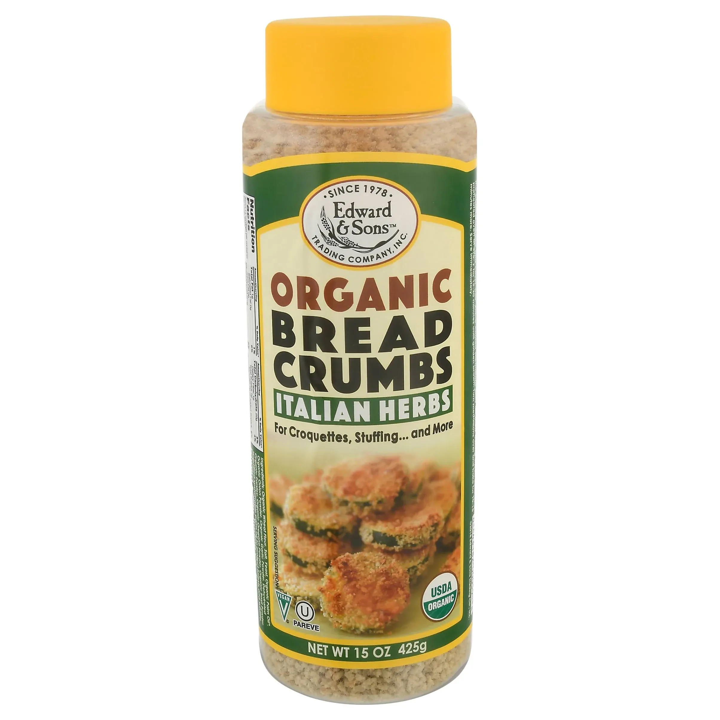 Edward & Sons Bread Crumbs, Organic, Italian Herbs